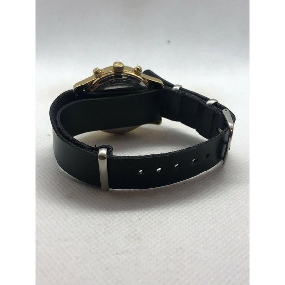 Michael Kors MK5384 Womens Black Leather Analog Ch